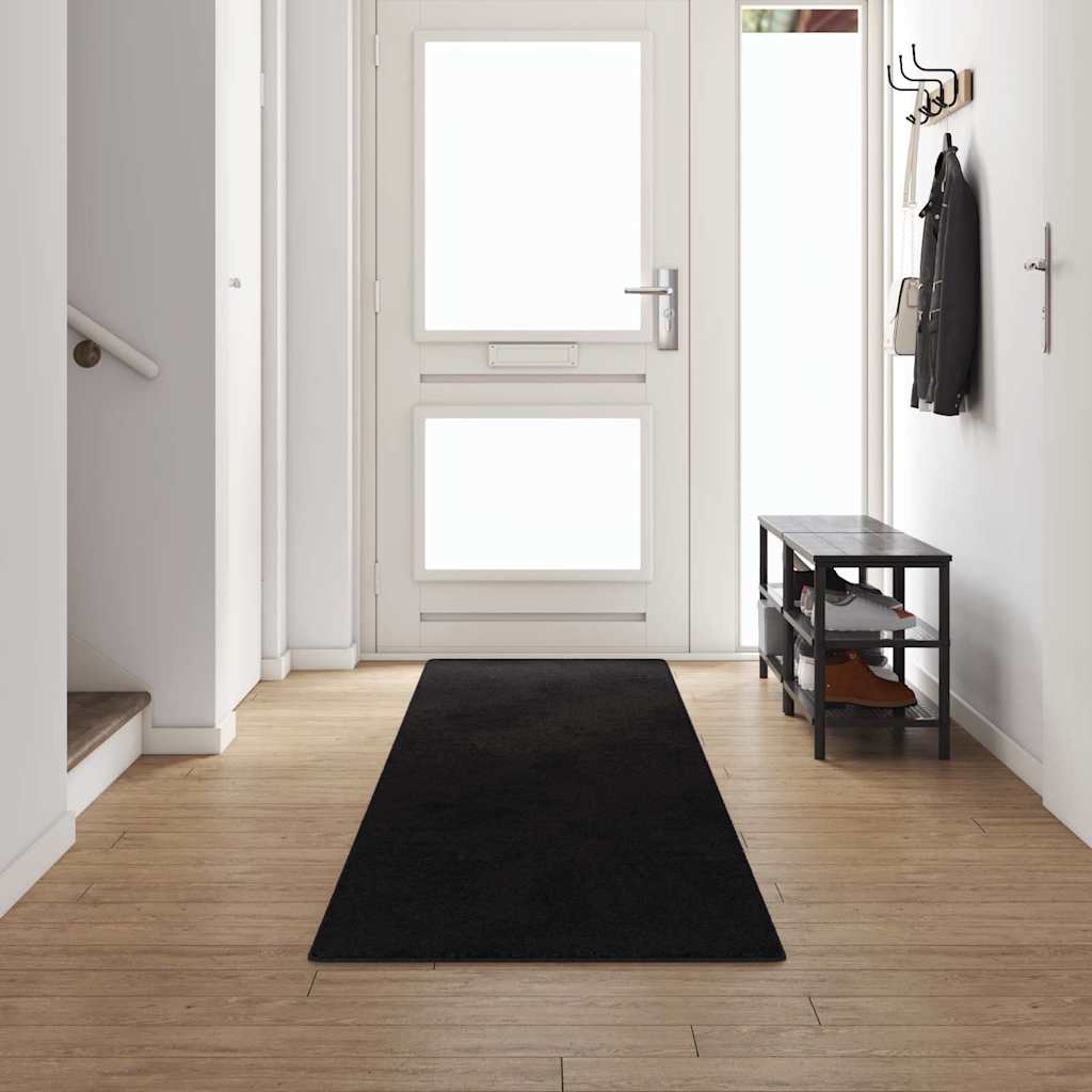 Runner in Moquette Nero 80 x 500 cm 100% Polipropilene Tuft