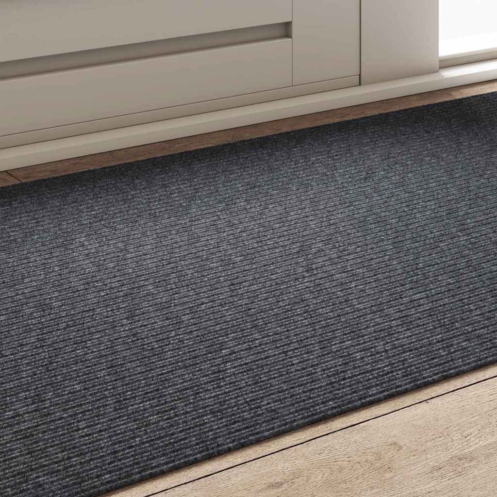 Runner in Moquette Grigio 80 x 150 cm Tessuto