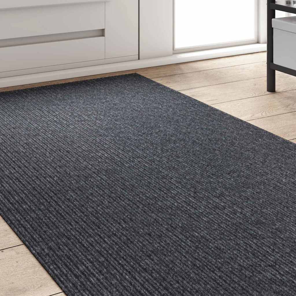 Runner in Moquette Grigio 80 x 250 cm Tessuto