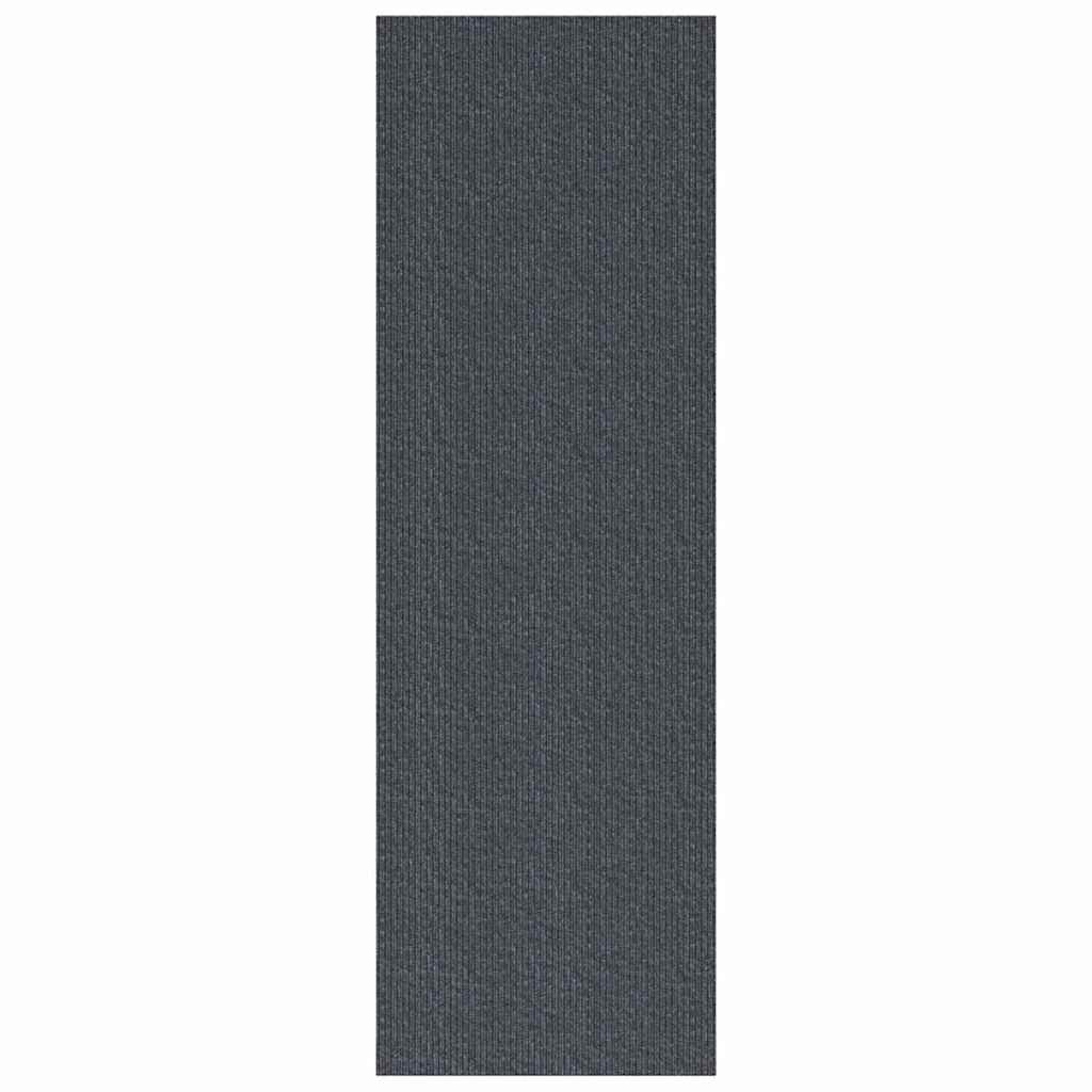 Runner in Moquette Grigio 80 x 400 cm Tessuto