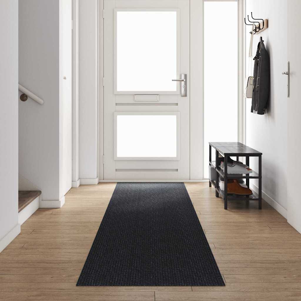 Runner in Moquette Antracite 80 x 500 cm Tessuto