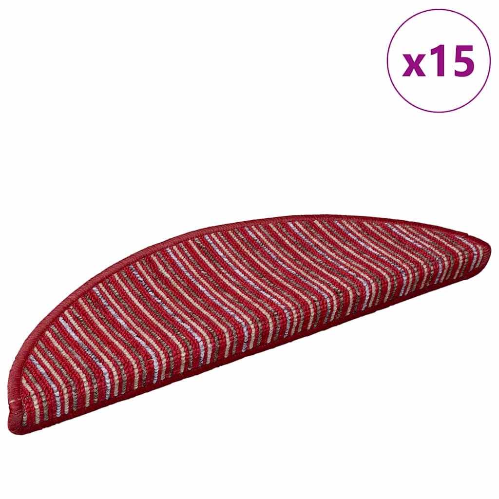 Tappetini per scale autoadesivi 15 pz 56 x 17 x 3 cm Non-Slip