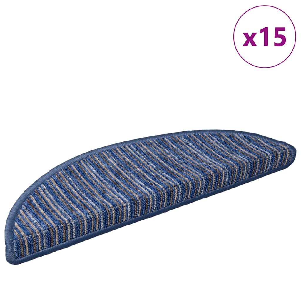 Tappetini per scale autoadesivi 15 pz 56 x 17 x 3 cm Non-Slip