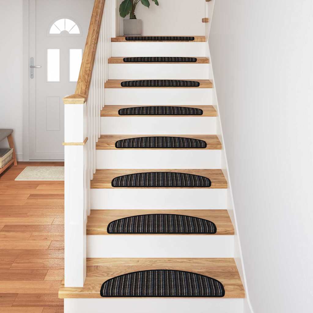 Tappetini per scale autoadesivi 15 pz 65 x 21 x 4 cm Non-Slip