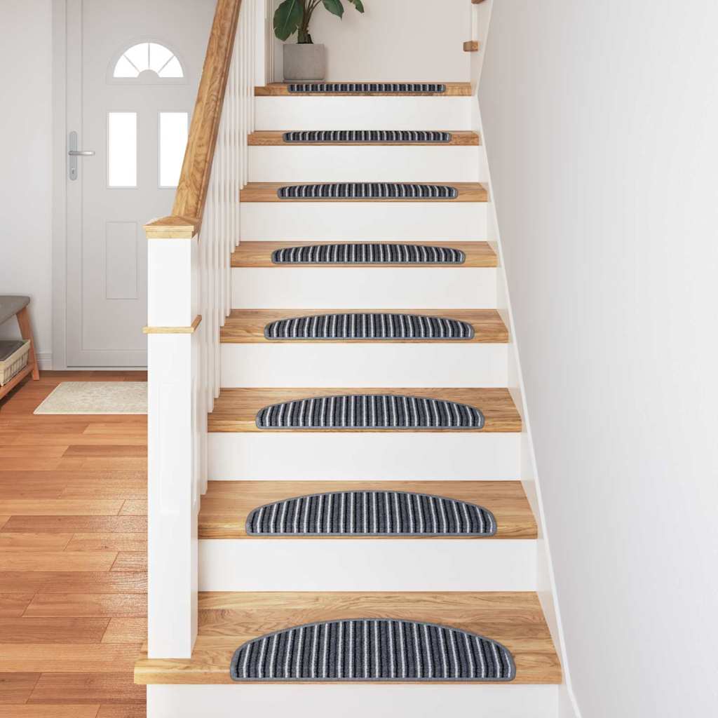 Tappetini per scale autoadesivi 15 pz 65 x 21 x 4 cm Non-Slip