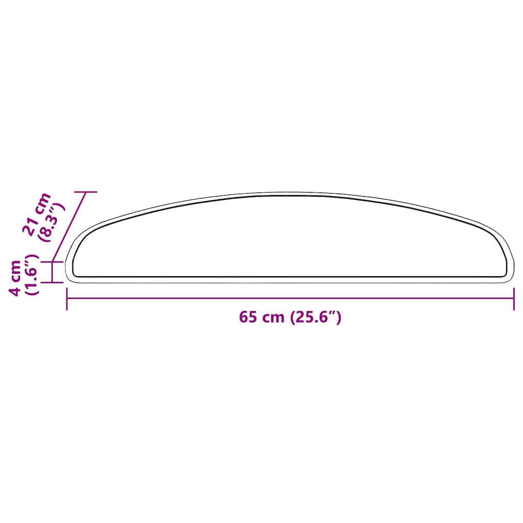 Tappetini per scale autoadesivi 15 pz 65 x 21 x 4 cm Non-Slip