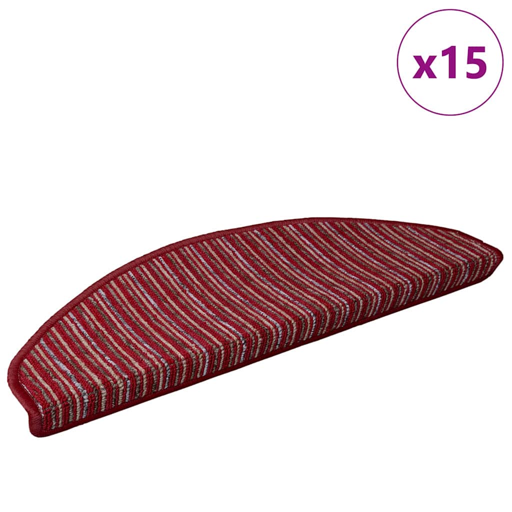 Tappetini per scale autoadesivi 15 pz 65 x 21 x 4 cm Non-Slip