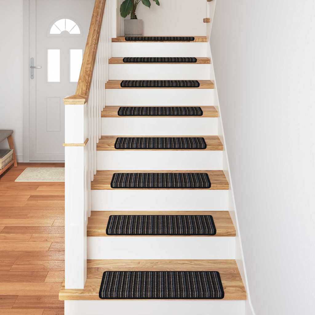 Tappetini per scale autoadesivi 15 pz 65 x 21 x 4 cm Non-Slip