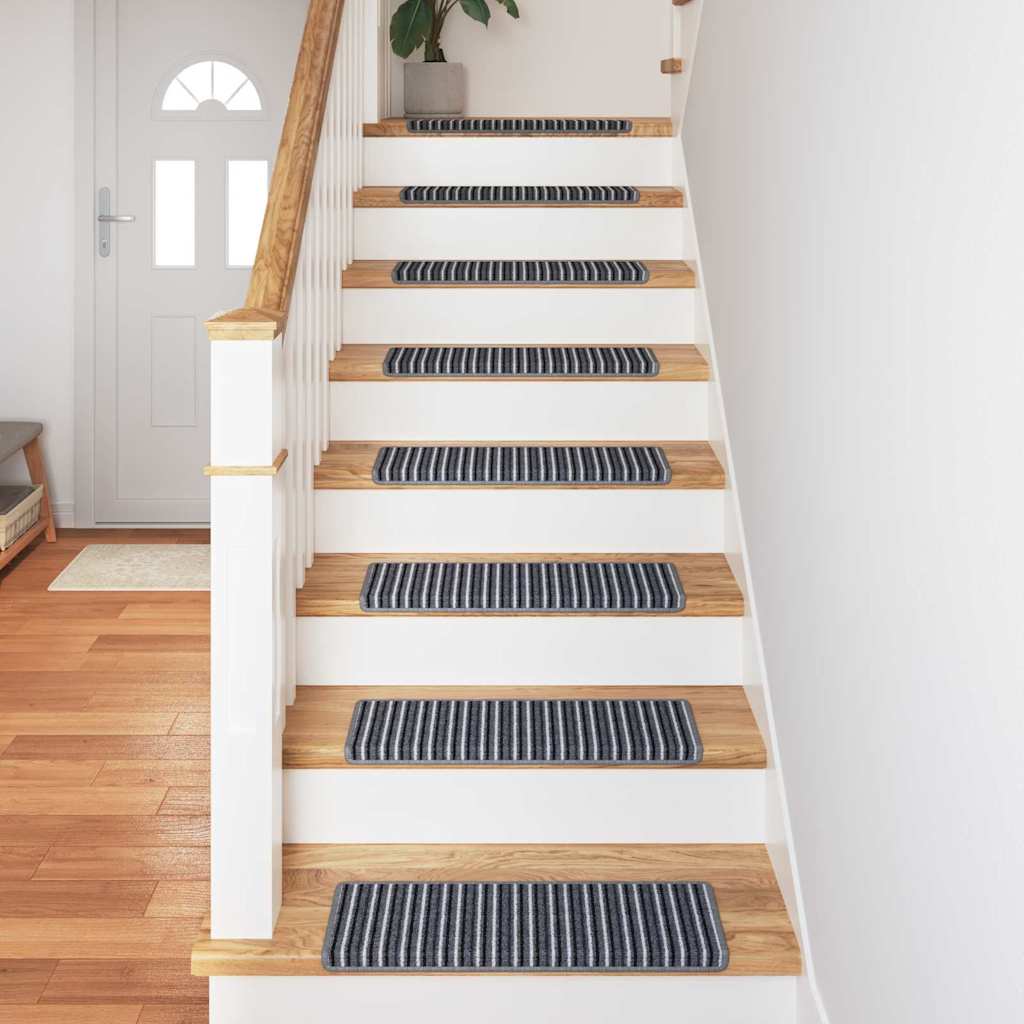 Tappetini per scale autoadesivi 15 pz 65 x 21 x 4 cm Non-Slip