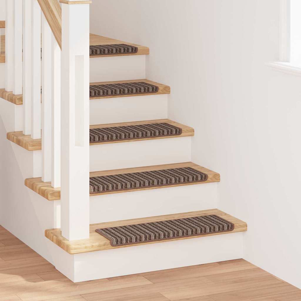 Tappetini per scale autoadesivi 15 pz 65 x 21 x 4 cm Non-Slip