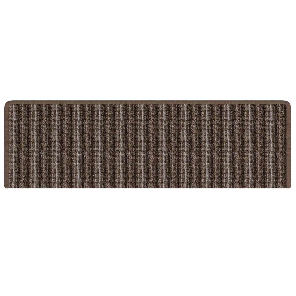 Tappetini per scale autoadesivi 15 pz 65 x 21 x 4 cm Non-Slip