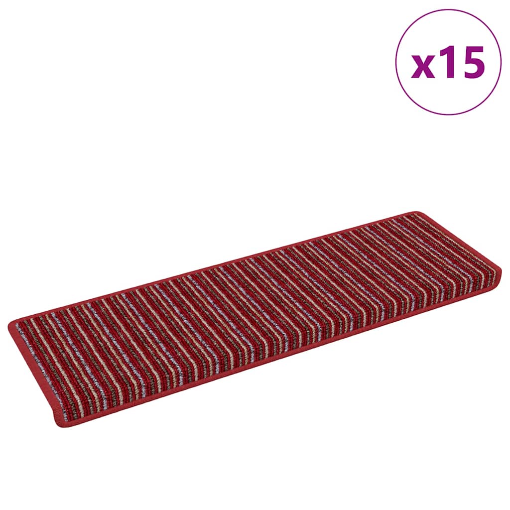 Tappetini per scale autoadesivi 15 pz 65 x 21 x 4 cm Non-Slip
