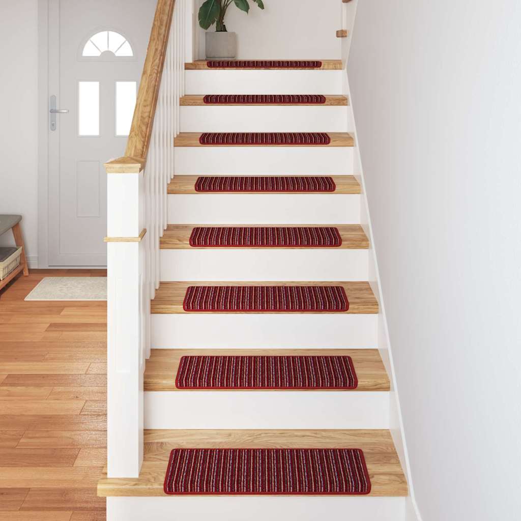 Tappetini per scale autoadesivi 15 pz 65 x 21 x 4 cm Non-Slip