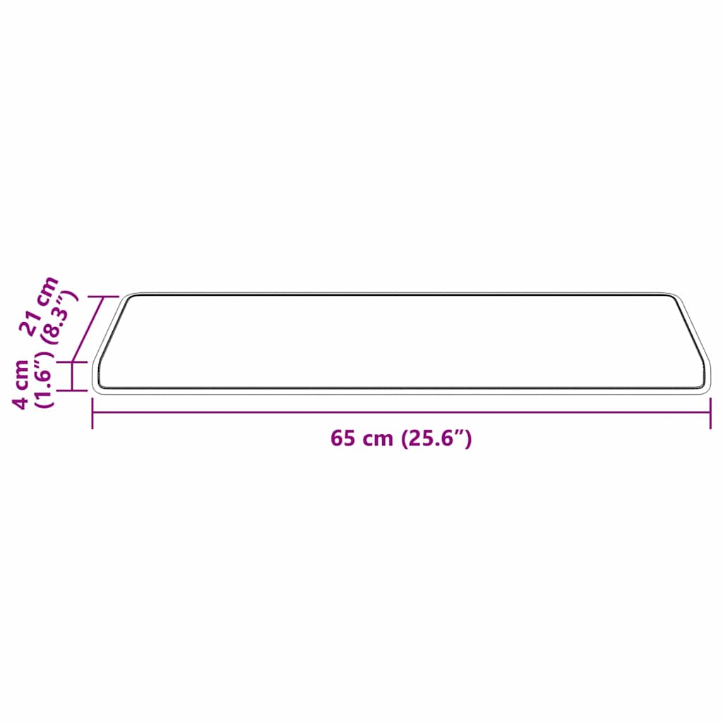 Tappetini per scale autoadesivi 15 pz 65 x 21 x 4 cm Non-Slip