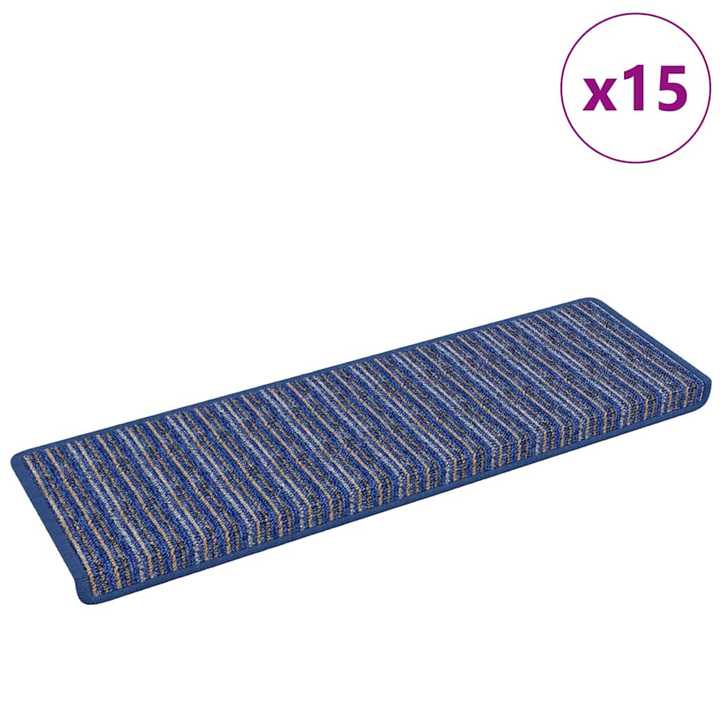 Tappetini per scale autoadesivi 15 pz 65 x 21 x 4 cm Non-Slip