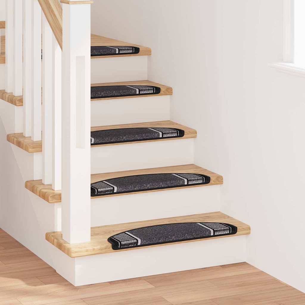 Tappetini per scale autoadesivi 15 pz 65 x 21 x 4 cm Non-Slip