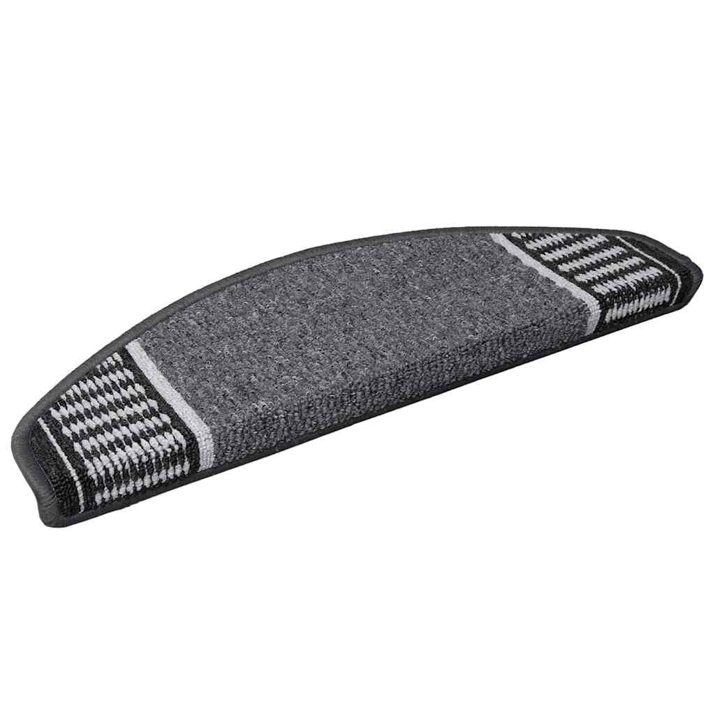 Tappetini per scale autoadesivi 15 pz 65 x 21 x 4 cm Non-Slip