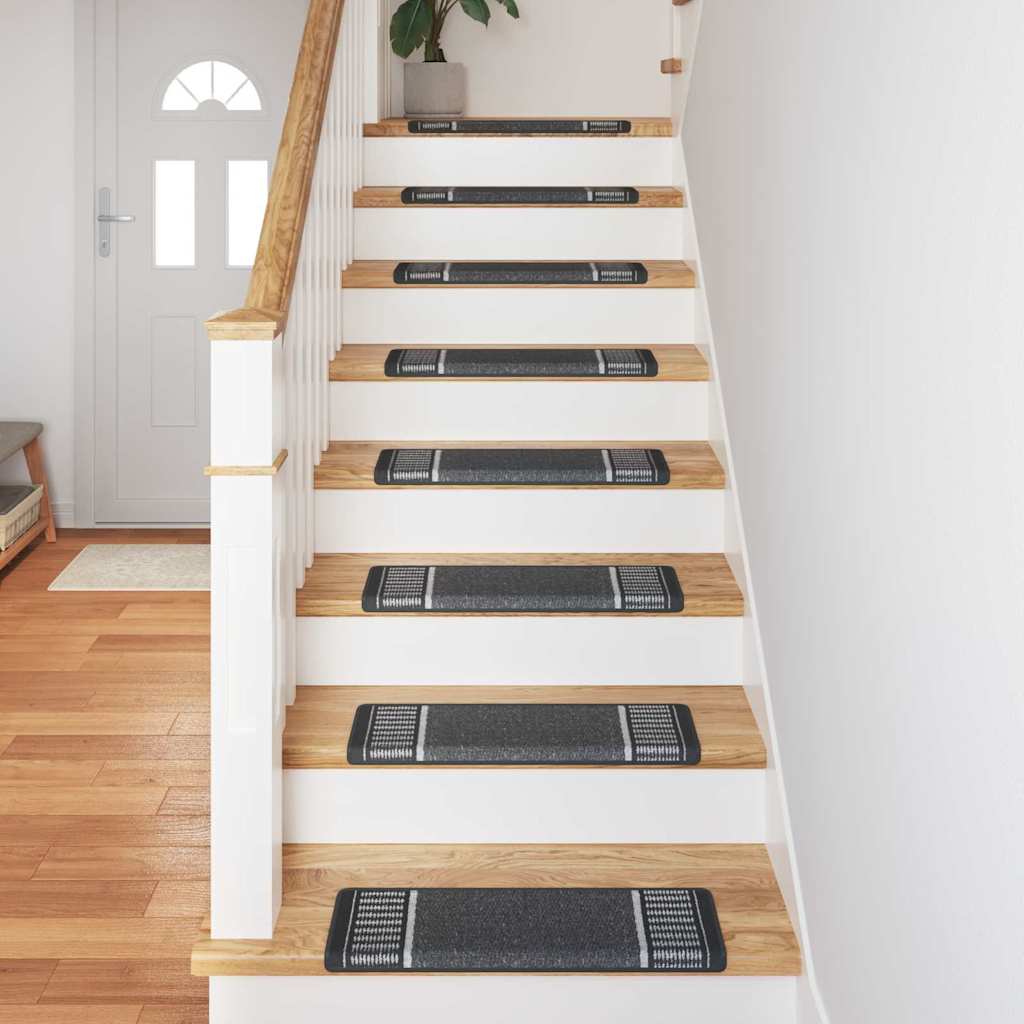 Tappetini per scale autoadesivi 15 pz 65 x 21 x 4 cm Non-Slip