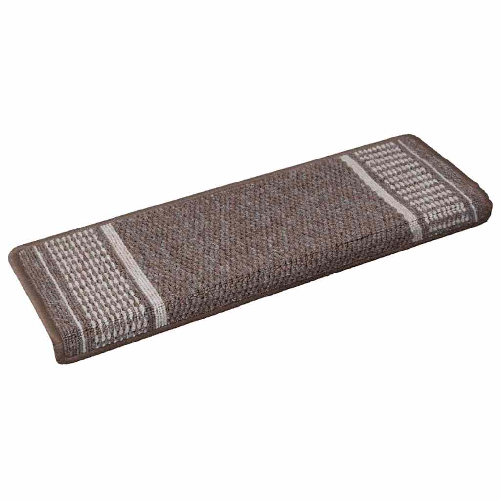 Tappetini per scale autoadesivi 15 pz 65 x 21 x 4 cm Non-Slip