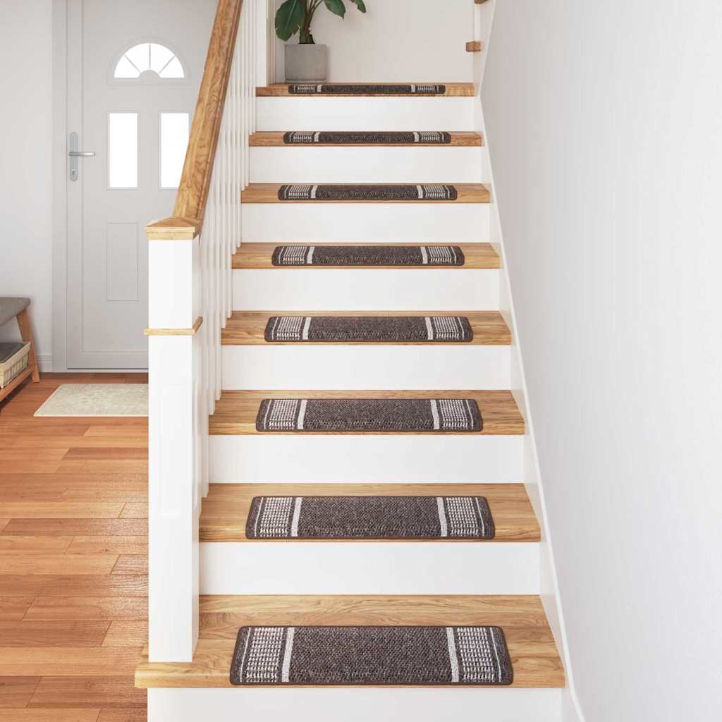 Tappetini per scale autoadesivi 15 pz 65 x 21 x 4 cm Non-Slip