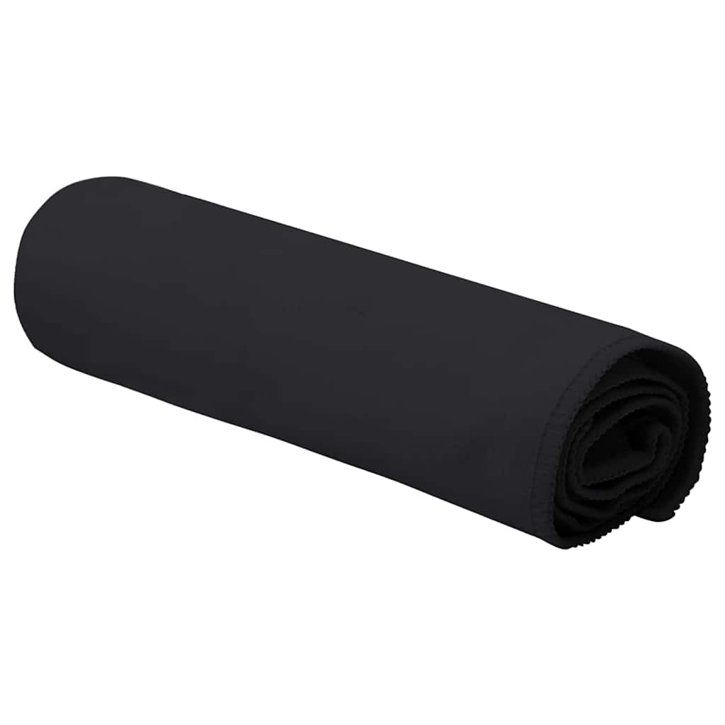 Asciugamani Sportivi 2 pz Nero 50 x 30 cm