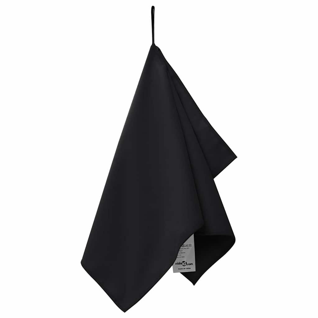 Asciugamani Sportivi 2 pz Nero 50 x 30 cm