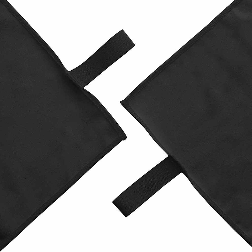 Asciugamani Sportivi 2 pz Nero 50 x 30 cm