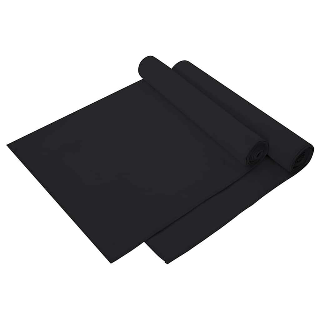 Asciugamani Sportivi 2 pz Nero 140 x 70 cm