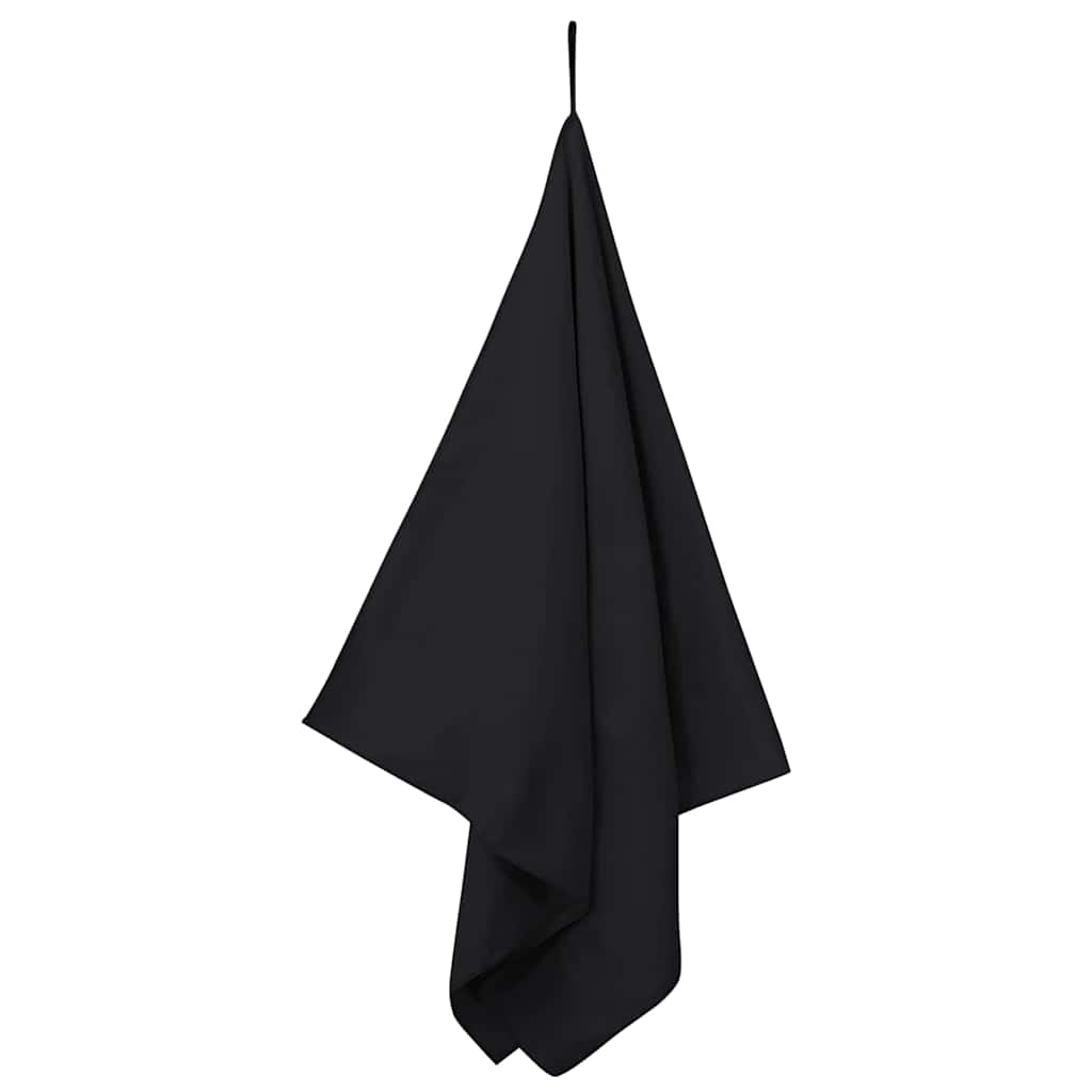 Asciugamani Sportivi 2 pz Nero 140 x 70 cm