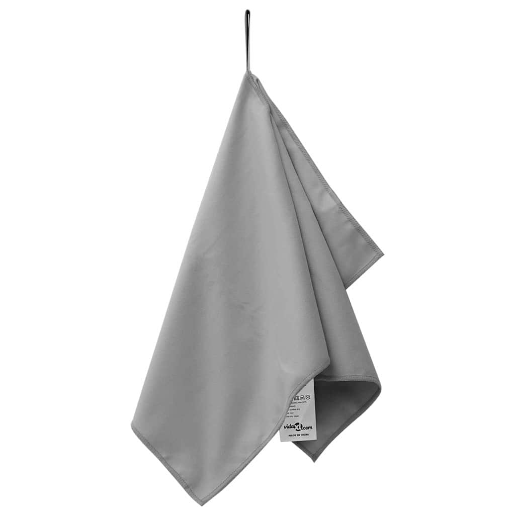 Asciugamani Sportivi 2 pz Grigio scuro 50 x 30 cm