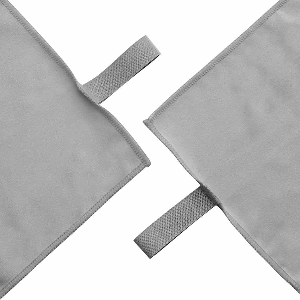 Asciugamani Sportivi 2 pz Grigio scuro 50 x 30 cm