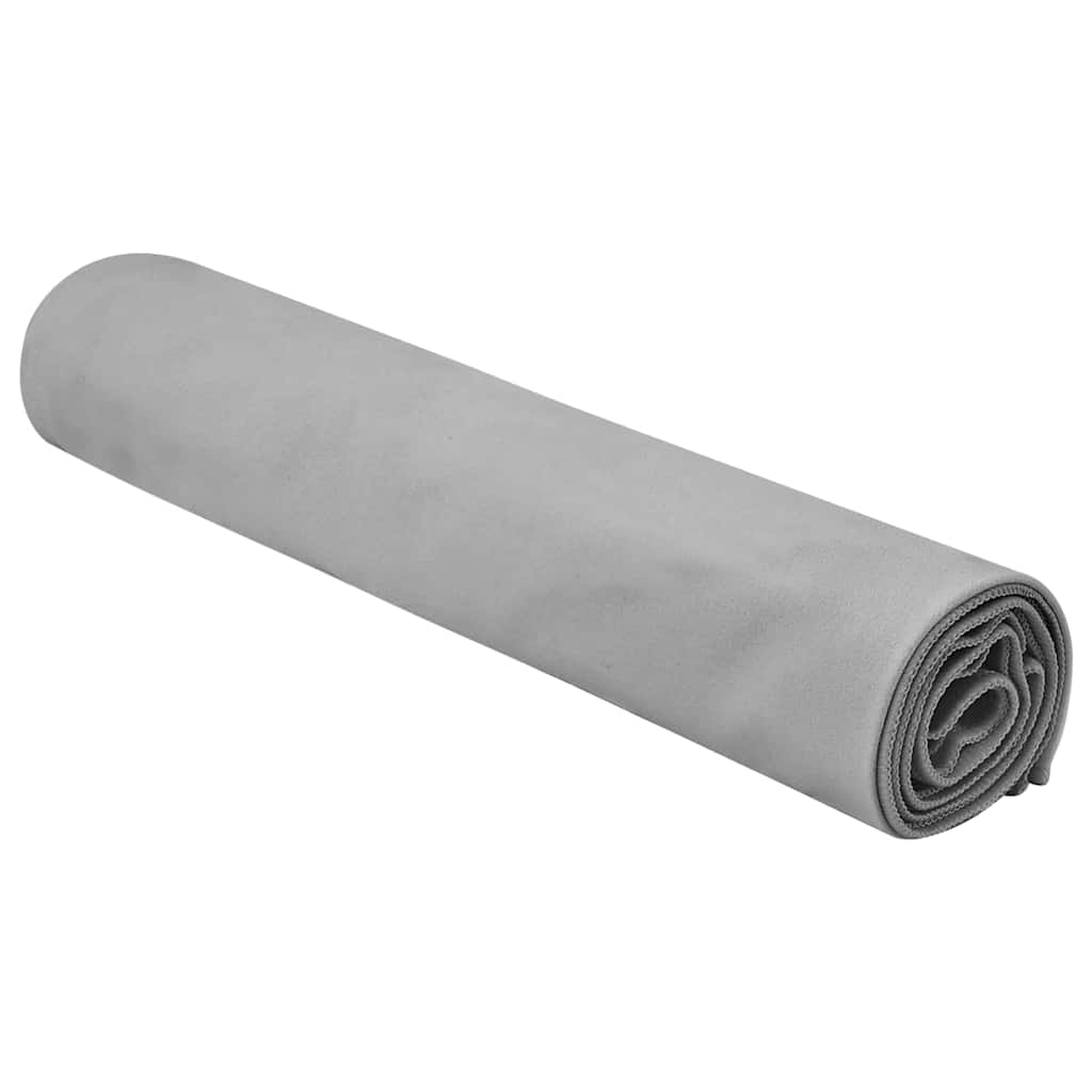 Asciugamani Sportivi 2 pz Grigio scuro 140 x 70 cm