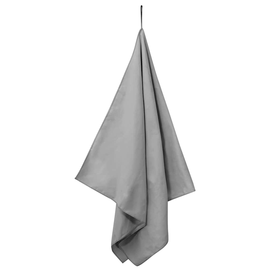 Asciugamani Sportivi 2 pz Grigio scuro 140 x 70 cm