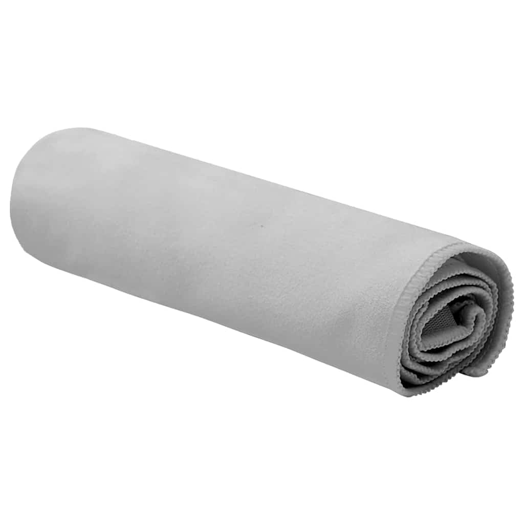 Asciugamani Sportivi 2 pz Grigio 50 x 30 cm