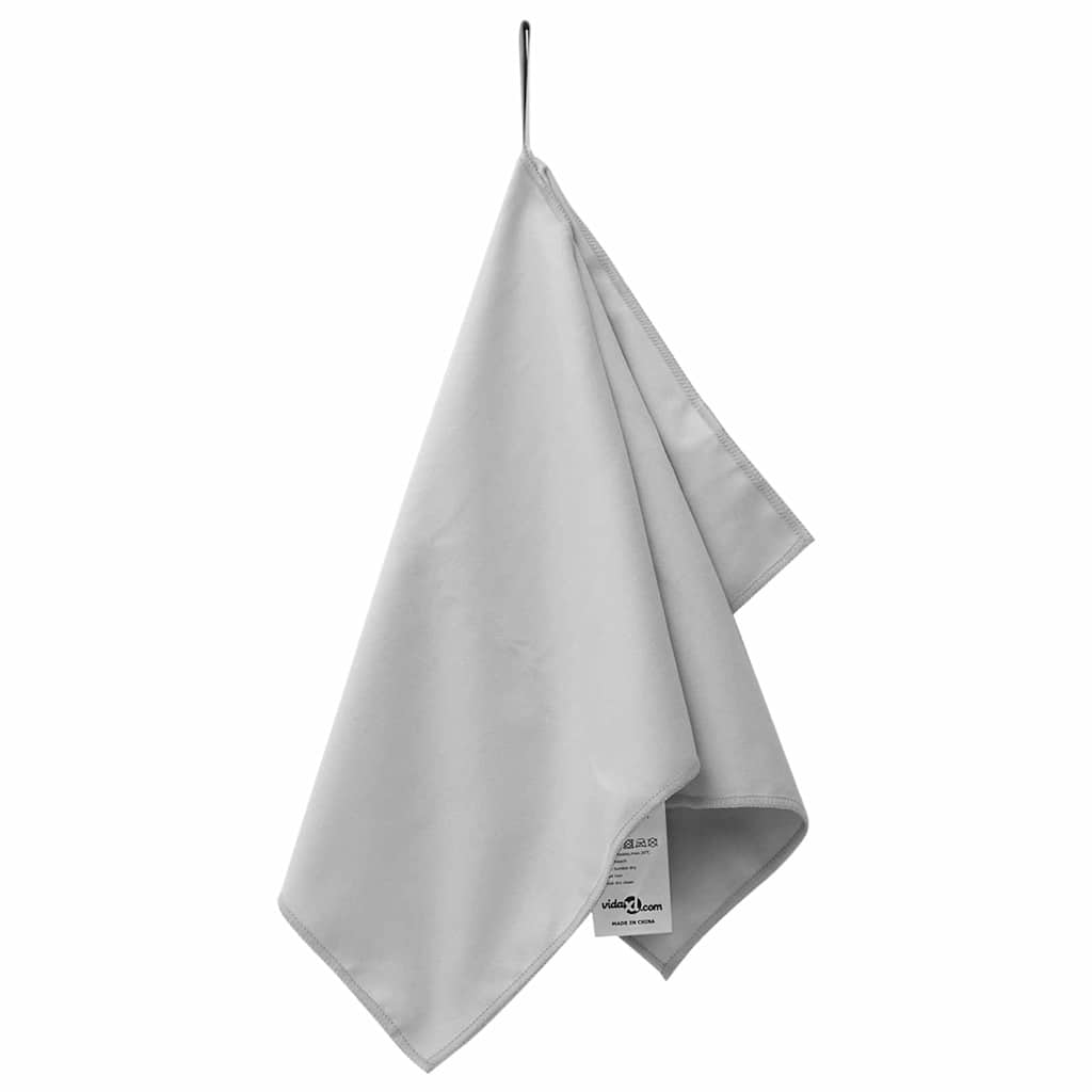 Asciugamani Sportivi 2 pz Grigio 50 x 30 cm