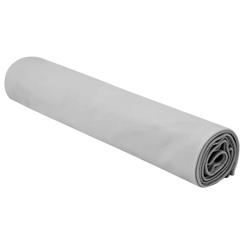 Asciugamani Sportivi 2 pz Grigio 140 x 70 cm