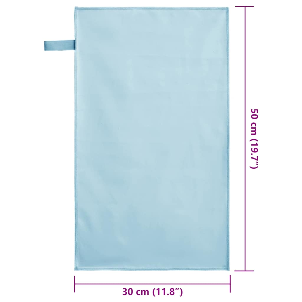Asciugamani Sportivi 2 pz Blu 50 x 30 cm