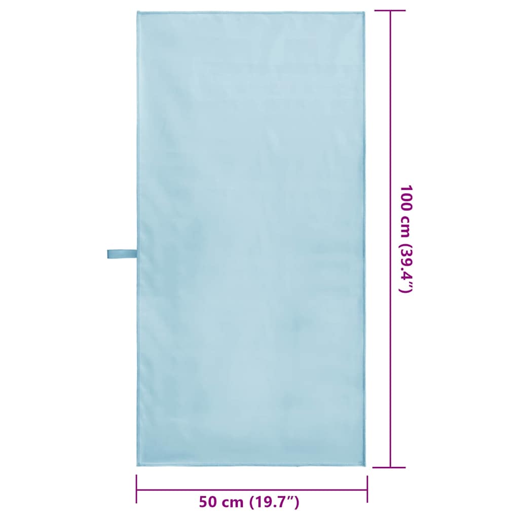 Asciugamani Sportivi 2 pz Blu 100 x 50 cm