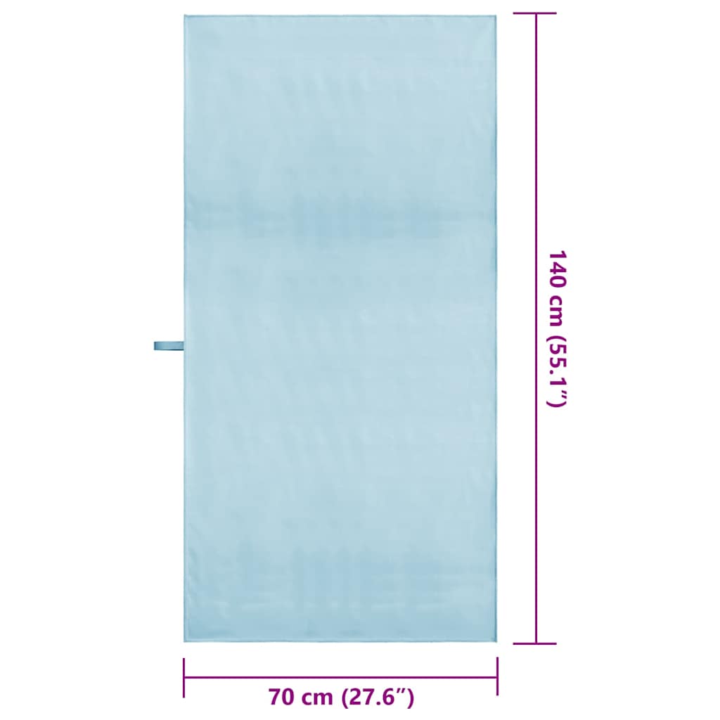 Asciugamani Sportivi 2 pz Blu 140 x 70 cm