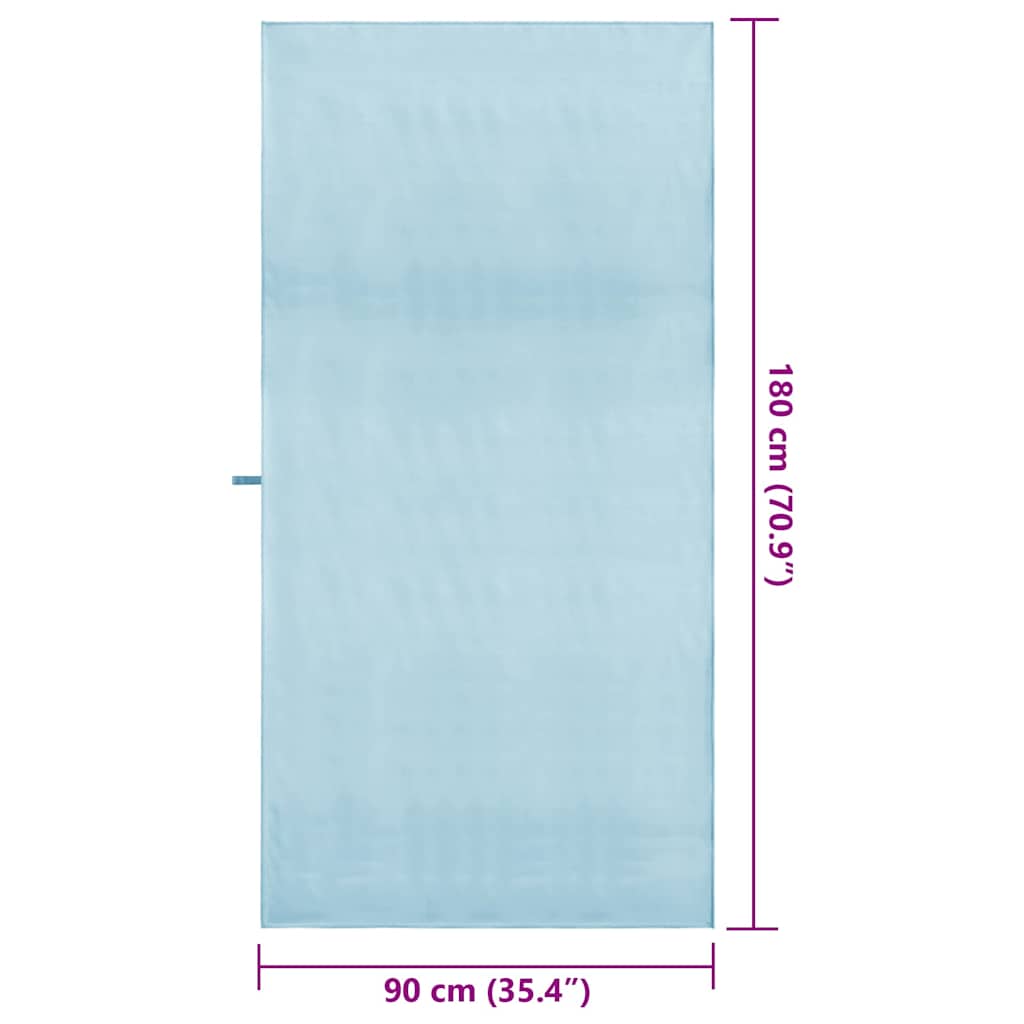 Asciugamani Sportivi 2 pz Blu 180 x 90 cm