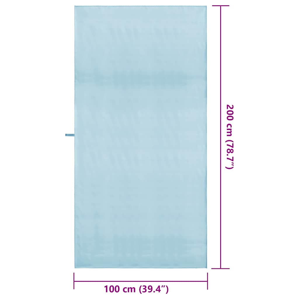 Asciugamani Sportivi 2 pz Blu 200 x 100 cm