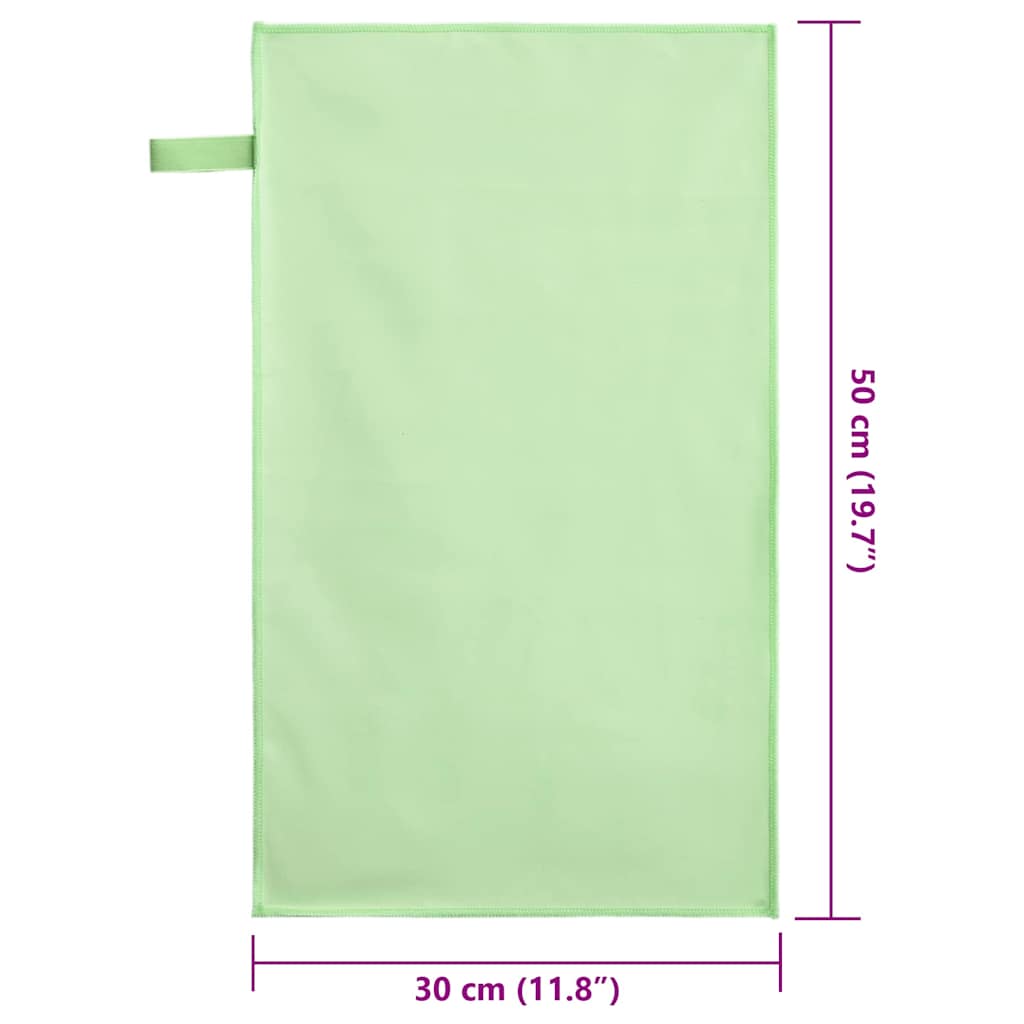 Asciugamani Sportivi 2 pz Verde 50 x 30 cm