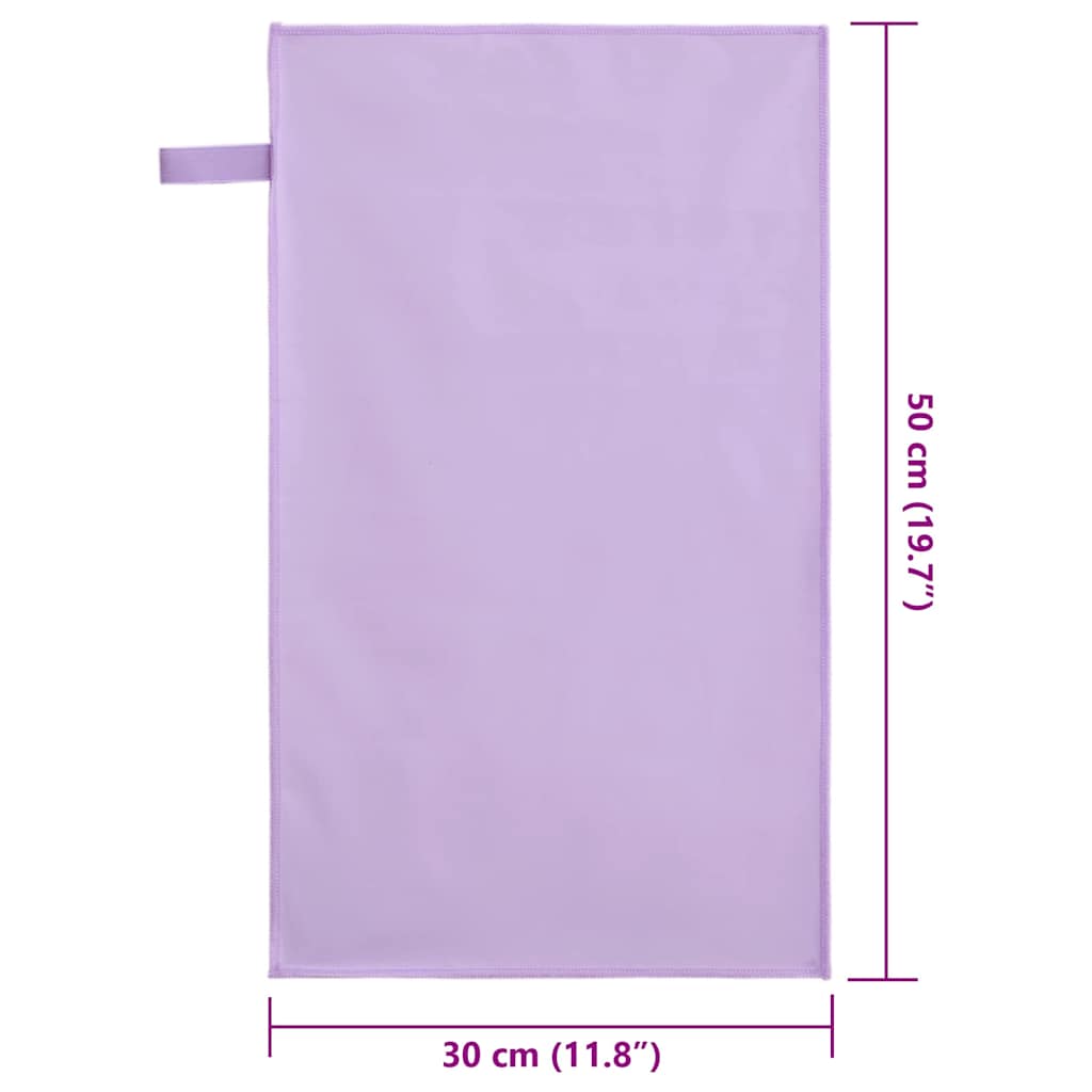 Asciugamani Sportivi 2 pz Viola 50 x 30 cm