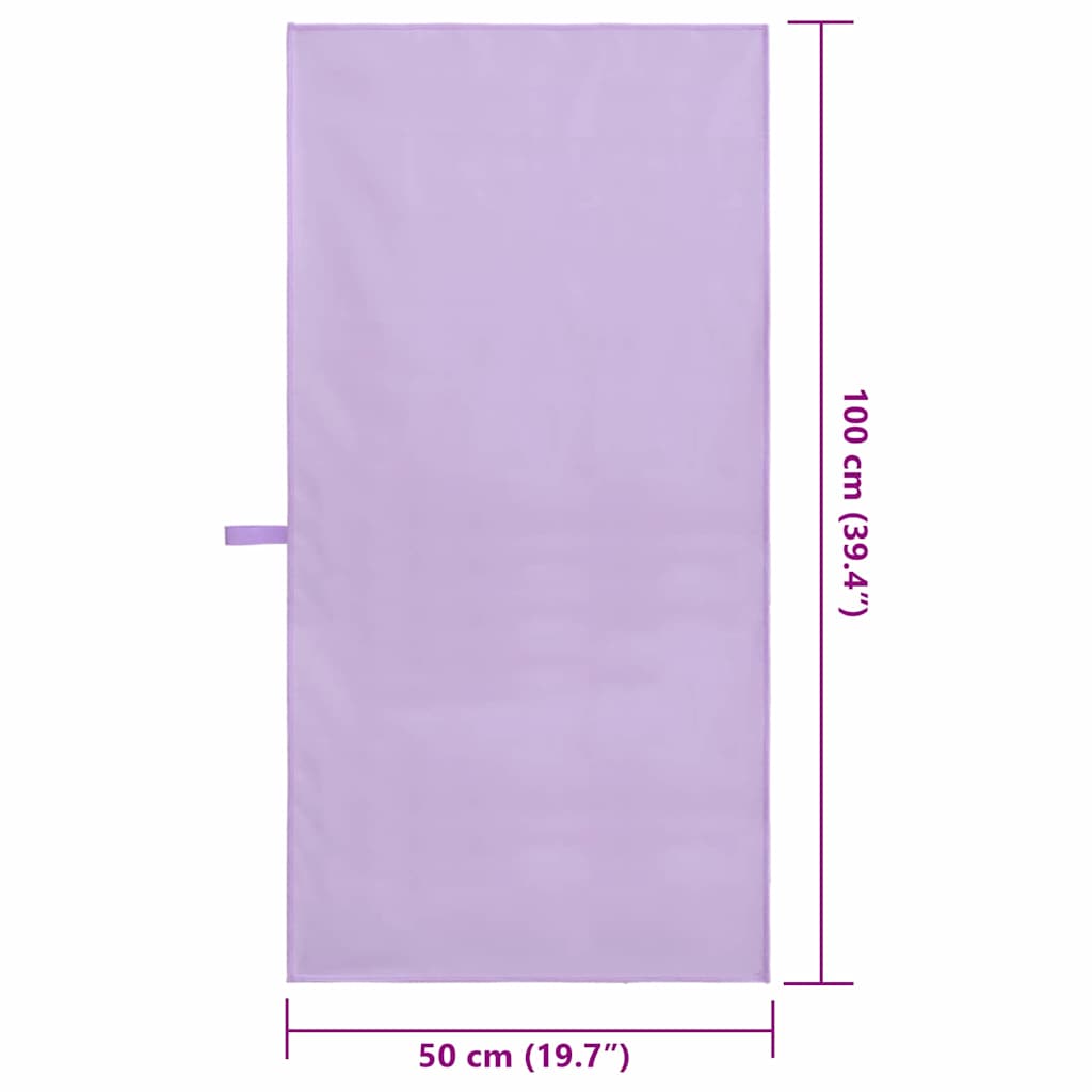 Asciugamani Sportivi 2 pz Viola 100 x 50 cm