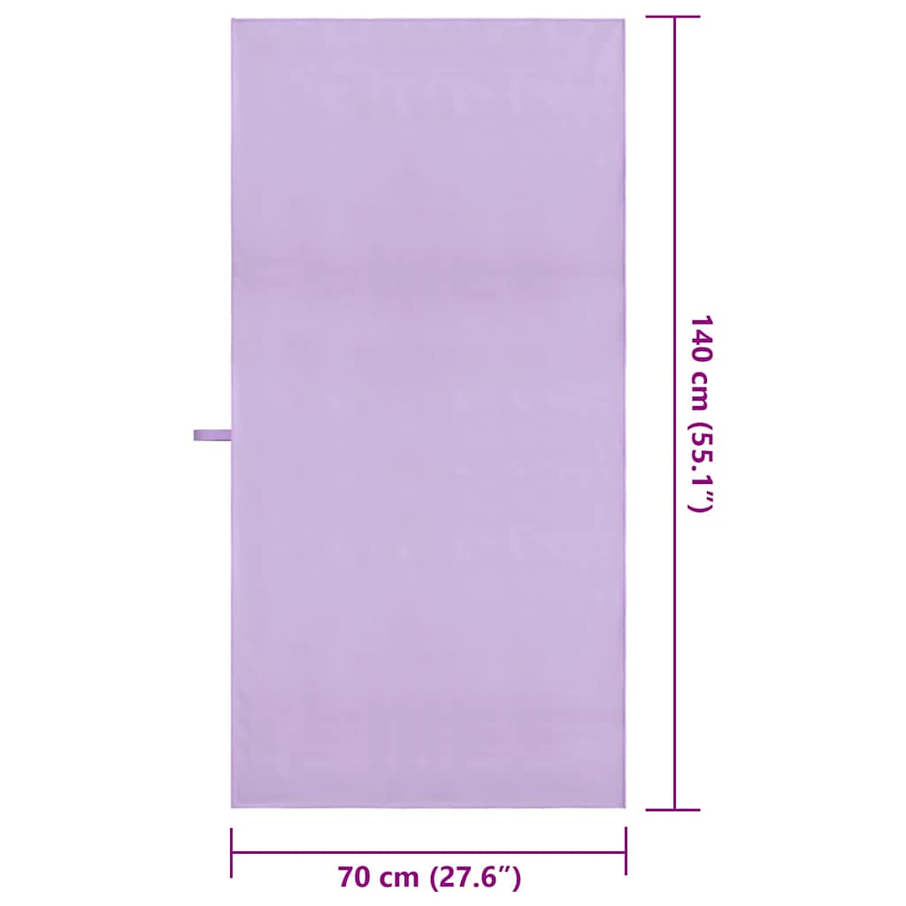 Asciugamani Sportivi 2 pz Viola 140 x 70 cm