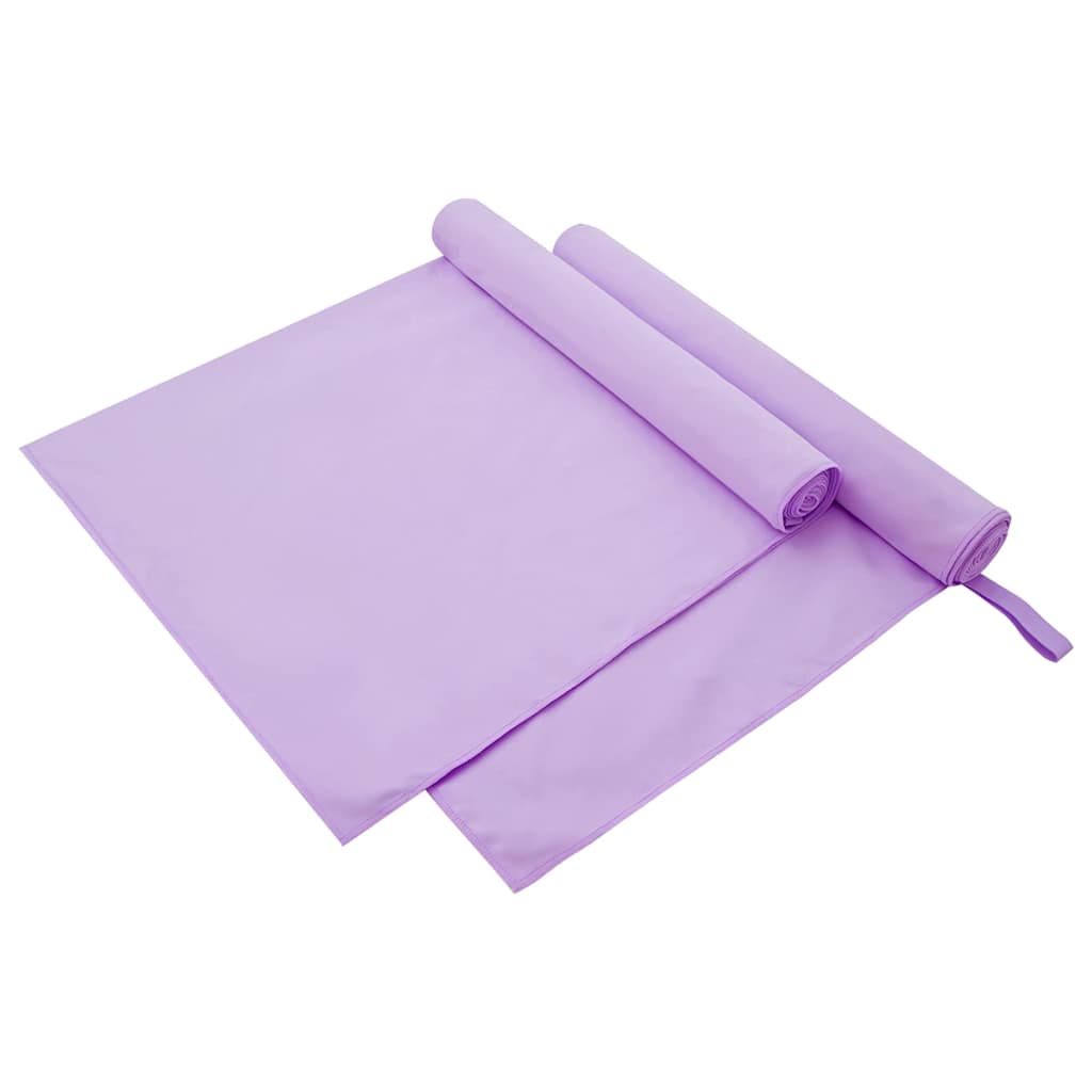 Asciugamani Sportivi 2 pz Viola 180 x 90 cm