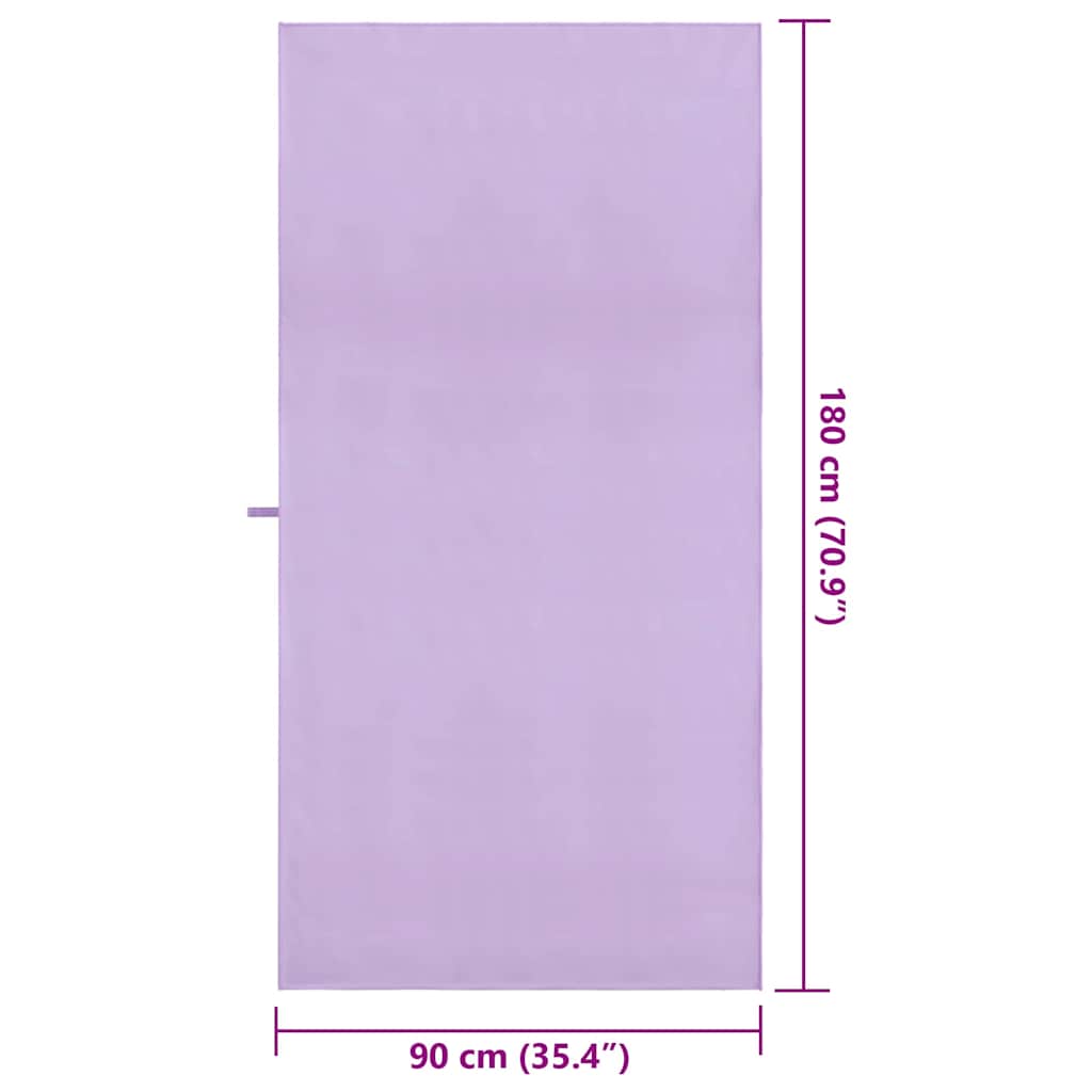 Asciugamani Sportivi 2 pz Viola 180 x 90 cm