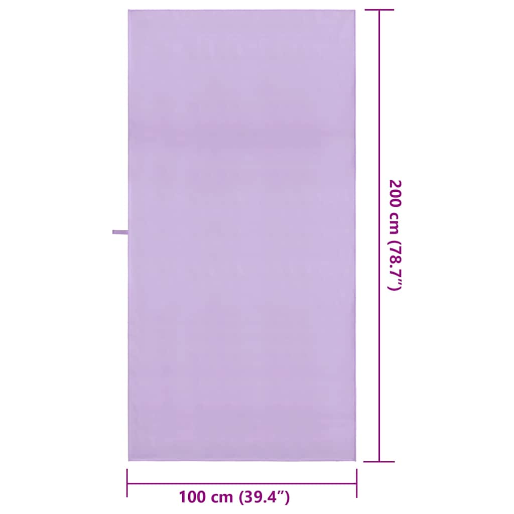 Asciugamani Sportivi 2 pz Viola 200 x 100 cm