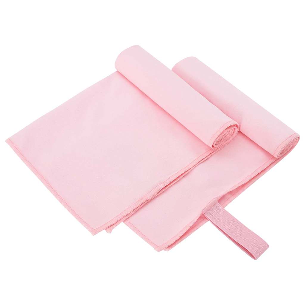 Asciugamani Sportivi 2 pz Rosa 50 x 30 cm