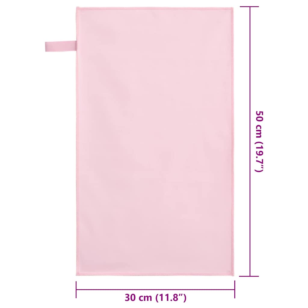 Asciugamani Sportivi 2 pz Rosa 50 x 30 cm